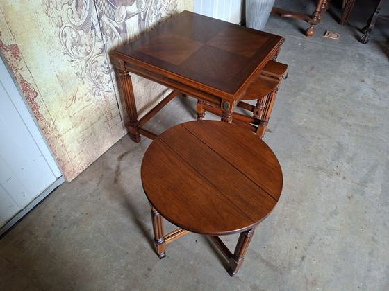 Image 1 of Classic English Side Table Set