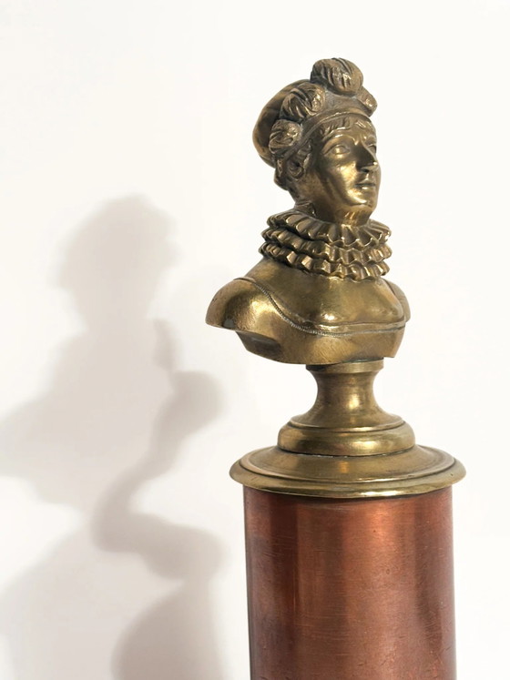 Gilded Bronze Sculpture of Marie Antoinette with Wooden Base, 1920s (photo 5 of 8)
