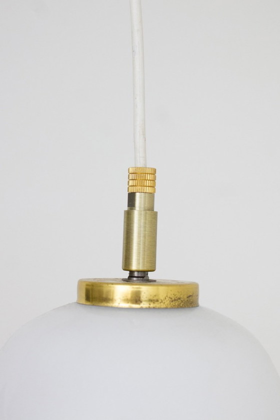 Image 1 of Lampada a sospensione vintage in stile Art Déco italiano degli anni '50