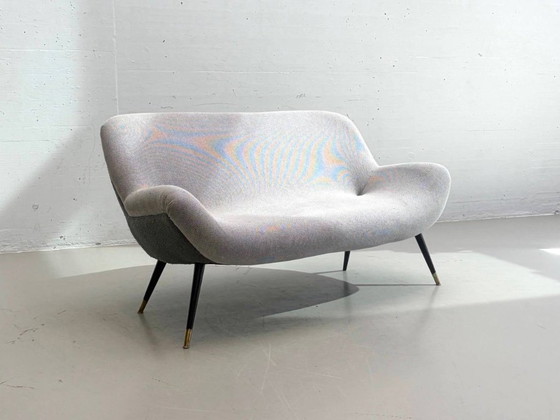 Vintage Mid-Century 2-Seater Sofa, 1950s – 2 seaters, Textile (photo 10 of 13)