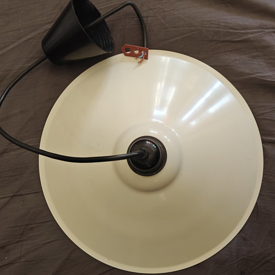 Image 1 of Lampada a sospensione dal design vintage in alluminio laccato bianco – Retro / Industriale