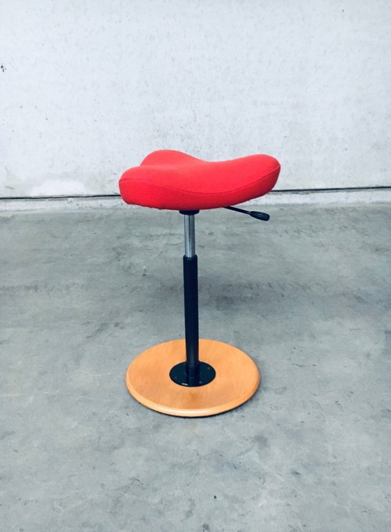 Image 1 of Scandinavian Ergonomic Design Writing Desk and Stool, Stokke 1980's