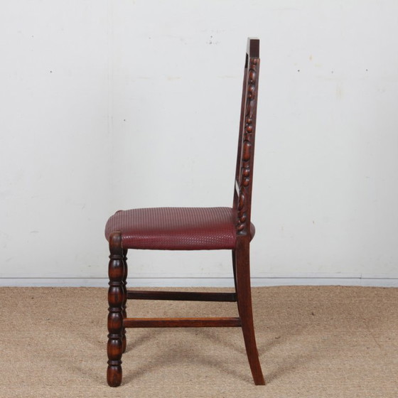 Image 1 of Set van 6 art-deco stoelen, Frans werk uit de jaren 30.