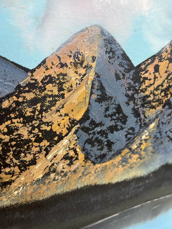 Olio su tela Paesaggio di montagna – Dipinti e disegni, Canvas (photo 7 of 15)