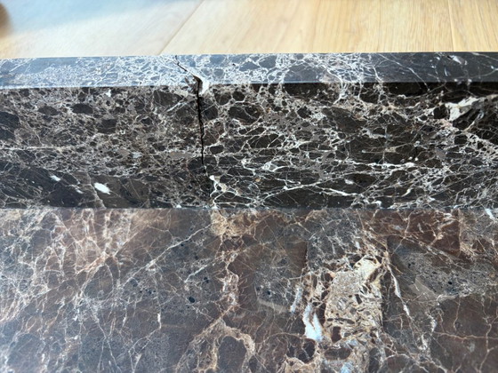 Estante de pared Bolia Aire, mármol marrón, 150 cm, Decoración de pared (foto 13 de 16)