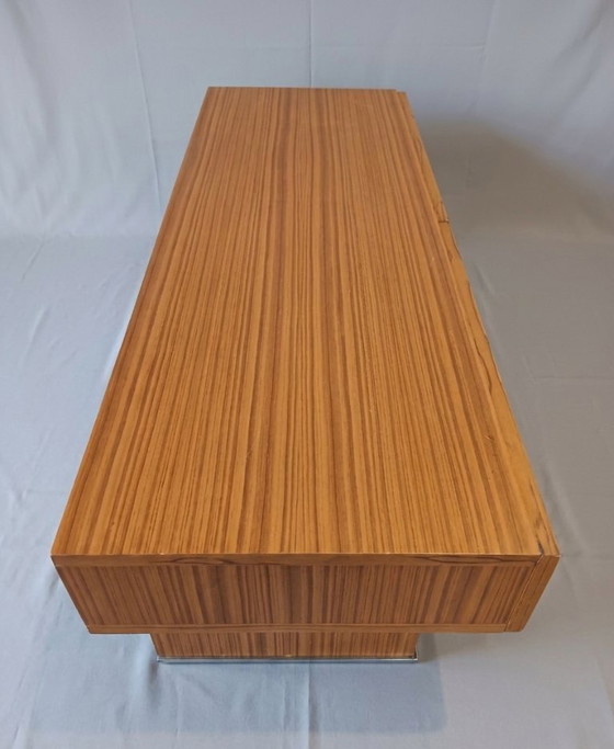 Image 1 of Credenza / mobile TV vintage in zebrano - anni '70