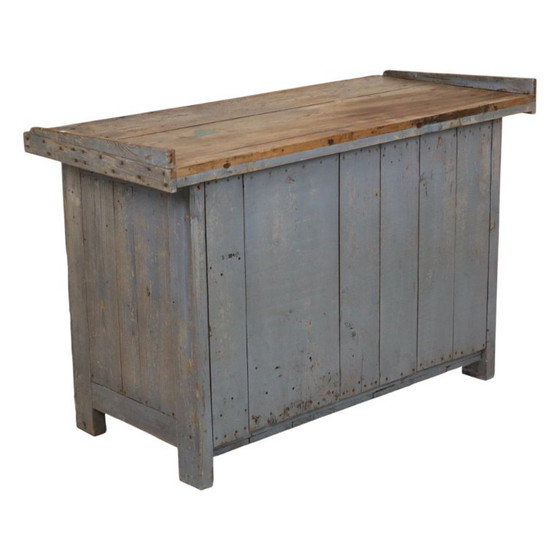 Image 1 of Characterful Old Blue Workbench Sideboard