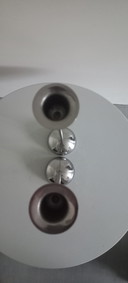 2 x vintage modernist candlestick IKEA