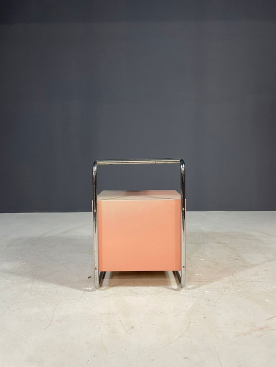 Image 1 of Kovona Bauhaus-stijl nachtkastje, 1950, Tsjecho-Slowakije