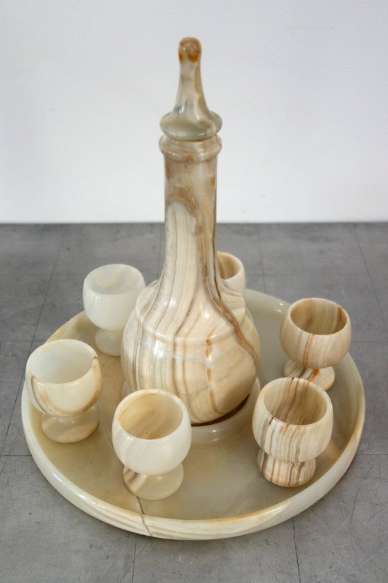Image 1 of Set da liquore vintage Onyx per 6 persone degli anni '50