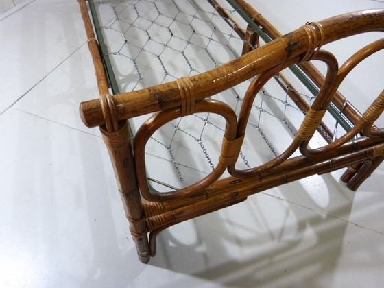 Image 1 of Divano letto in rattan, anni '70