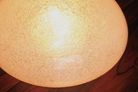 Image 1 of Italiaanse koepel plafondlamp of wandlamp in mat Murano Mazzega glas, 1960