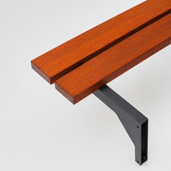 Banc de façade vintage des années 1960 – lot de 2 – Wood (photo 5 of 5)