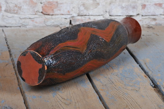 Original Mid-Century Vase, Ceramic, Well-Preserved Condition, Czech, 1950s (photo 8 of 8)