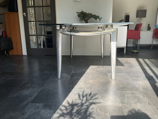 Leolux Farandole Zwart Glazen Eetkamertafel