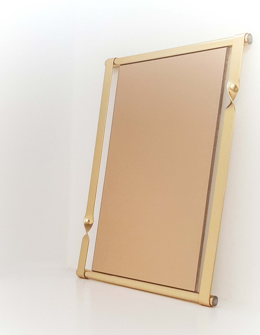 Luciano Frigerio Mid-Century Mirror with Golden Twisted Frame, Italy 1970s