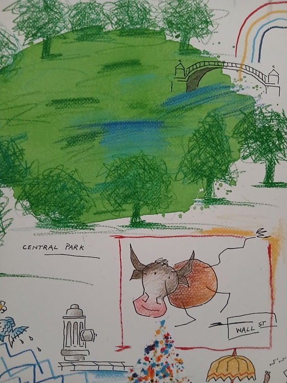 Image 1 of Schlote, Wilhelm - New York - Disegno originale - firmato UNIKAT