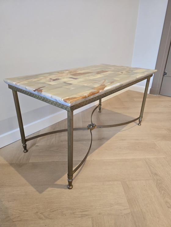 Image 1 of Vintage onyx bijzettafel 