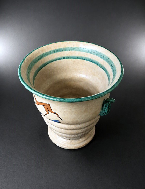 Ugo Zaccagnini - Raro vaso di design italiano – Vasi, Ceramic (photo 8 of 12)