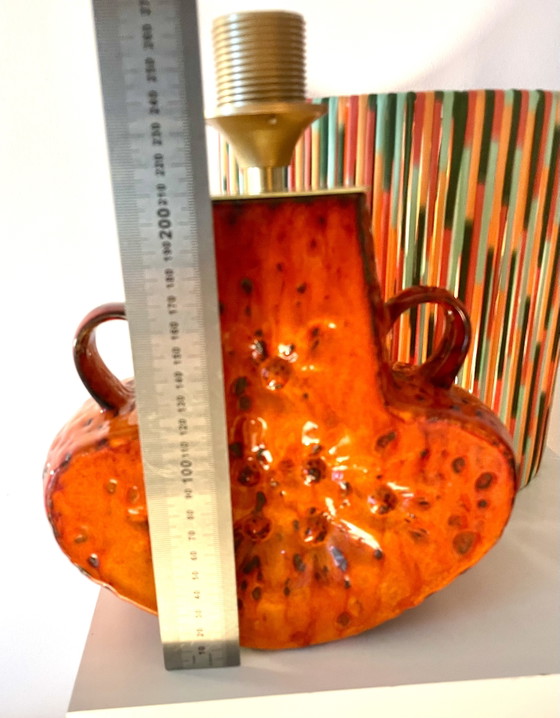 Image 1 of Lampada da tavolo Pop Art anni '70, riciclata dalla Germania Ovest, vaso