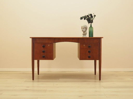 Teakhouten bureau, Deens design, jaren 70, gemaakt in Denemarken.
