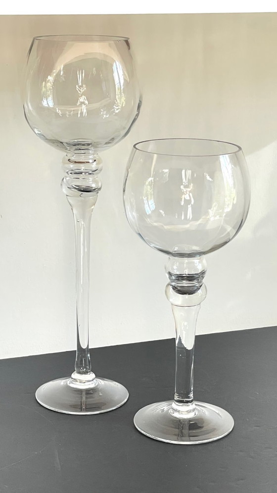 Image 1 of Vintage XL kristallen theelichthouders