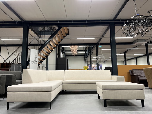 Gelderland 6511 Corner Sofa with Hocker Clara fabric 240x280