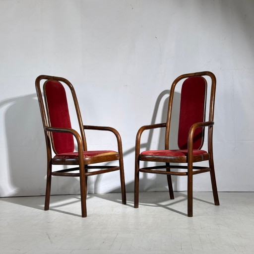 Set of 4 High Back Dining Chairs by Antonin Suman for Tatra Nabytok, 1960s