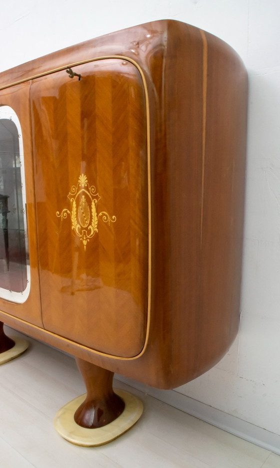 Image 1 of Vittorio Dassi, mobile bar italiano di metà secolo in mogano, anni '50