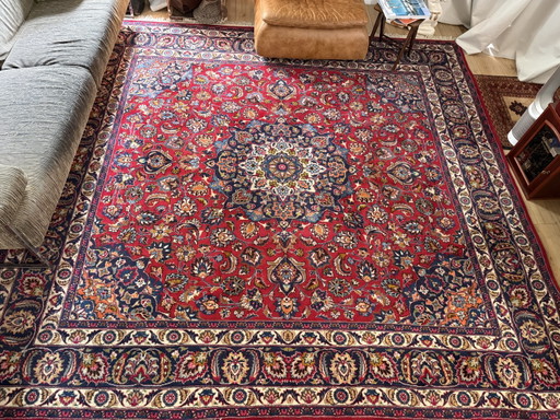 Groot Handgeknoopt Perzisch Mashad Tapijt 300 × 290 Cm – vloerkleden en tapijten, Wool (photo 2 of 15)