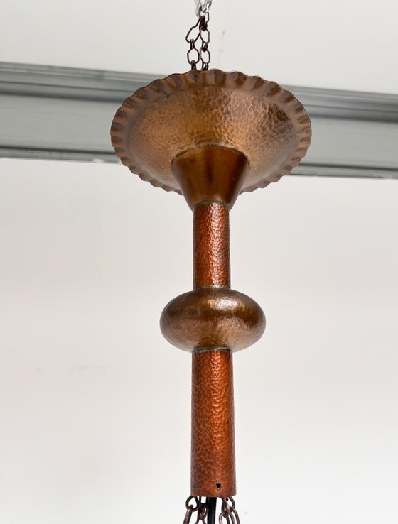 Image 1 of Glass Art Deco beehive lamp, 1930s