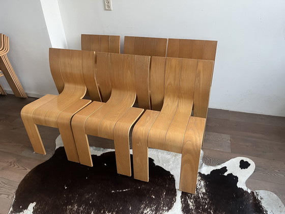 Image 1 of 6X Gijs Bakker Strip Chair For Castelijn