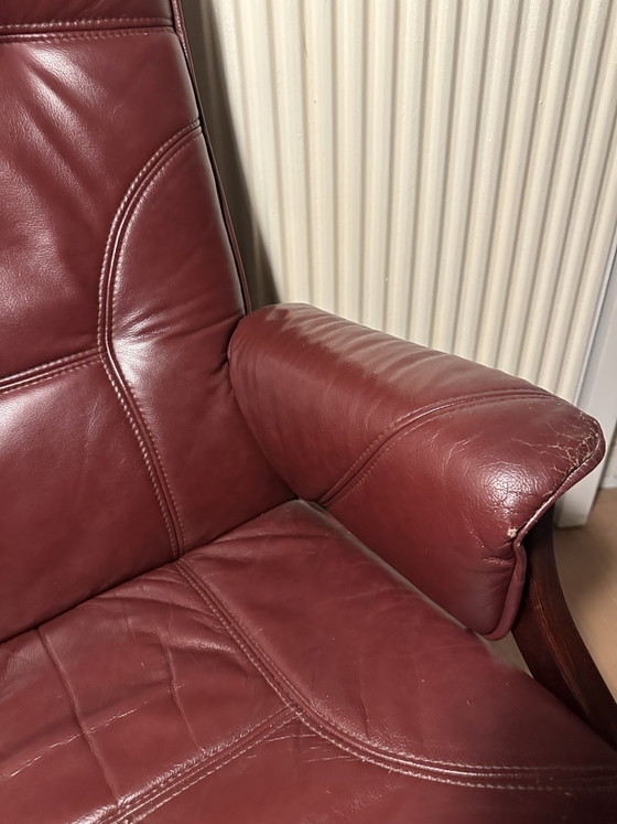 Andersson Relaxfauteuil – Verstelbare relaxstoel, Leather, Wood (photo 3 of 8)