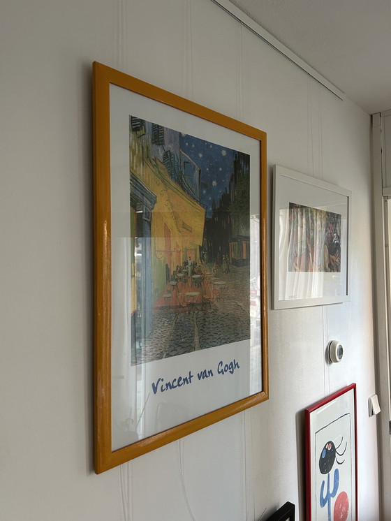 Image 1 of Grande affiche d'art vintage Van Gogh (Arles) dans un cadre jaune