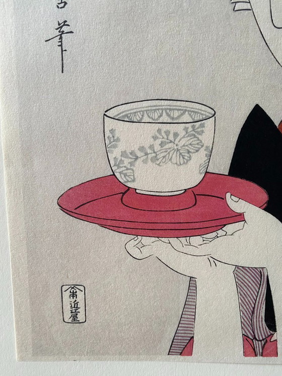 Image 1 of 歌麿筆Utamaro Hitsu as Sealed-From Six Houses of Yoshiwara-Publisher Omiya Gonkuro 1990