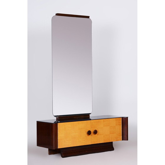 Image 1 of Vintage mahagony-maple Art Deco dressing table by Jindrich Halabala for Up Zavody, 1940s