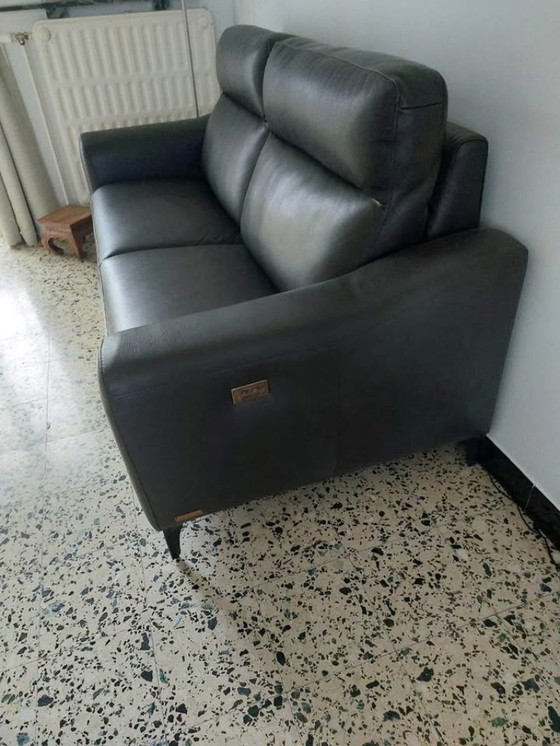 Image 1 of Fauteuil électrique en cuir véritable - Poltrone e Sofa