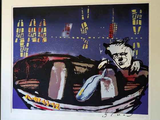 Image 1 of Herman Brood - Bootje - 69/250 - Handgesigneerd