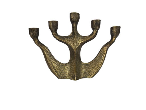 Brutalist - Horst Dalbeck - bronze - candlestick - Germany - 1950-1970
