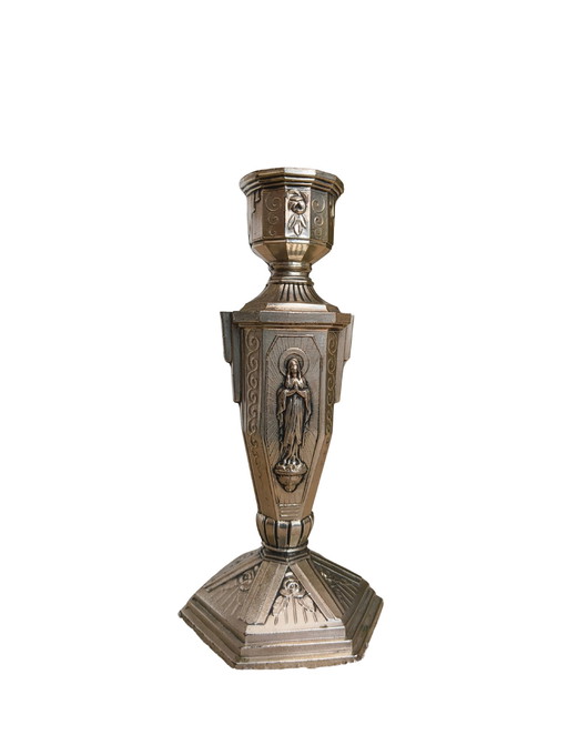 Vintage kandelaar Maagd Maria Lourdes