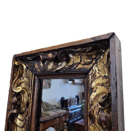 Specchio barocco italiano antico, prima metà del XVIII secolo. – Wood (photo 8 of 10)