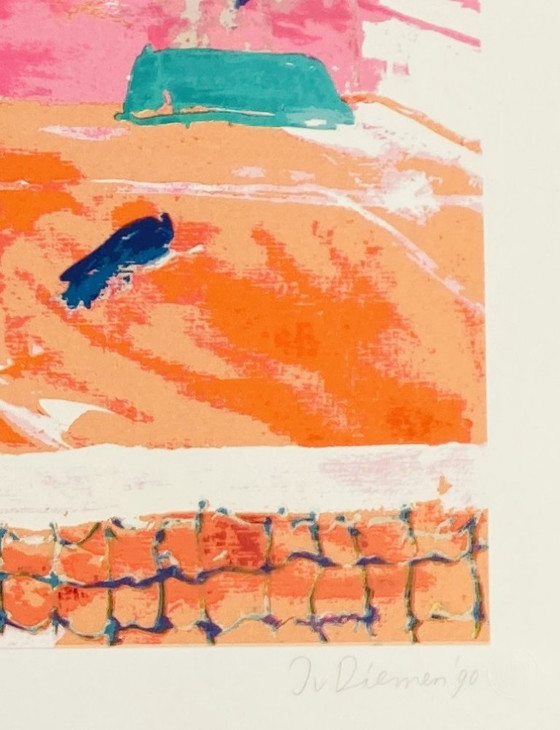 Jan van Diemen - Tennis Colorato - Litografie e stampe – Carta (photo 3 of 5)