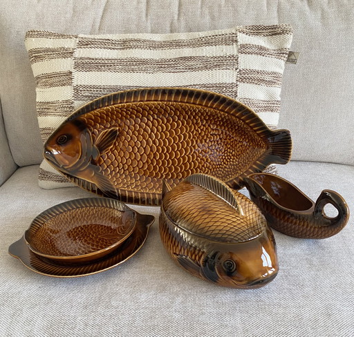  Service à poisson vintage français