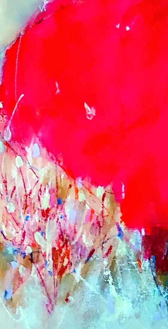 Image 1 of Peinture abstraite - Baie rouge