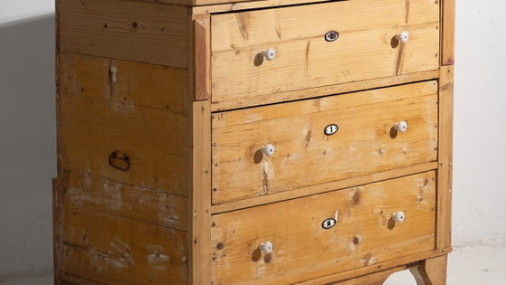 Antique solid wood chest of drawers (c.1920) #32 – Rustic (photo 3 of 40)
