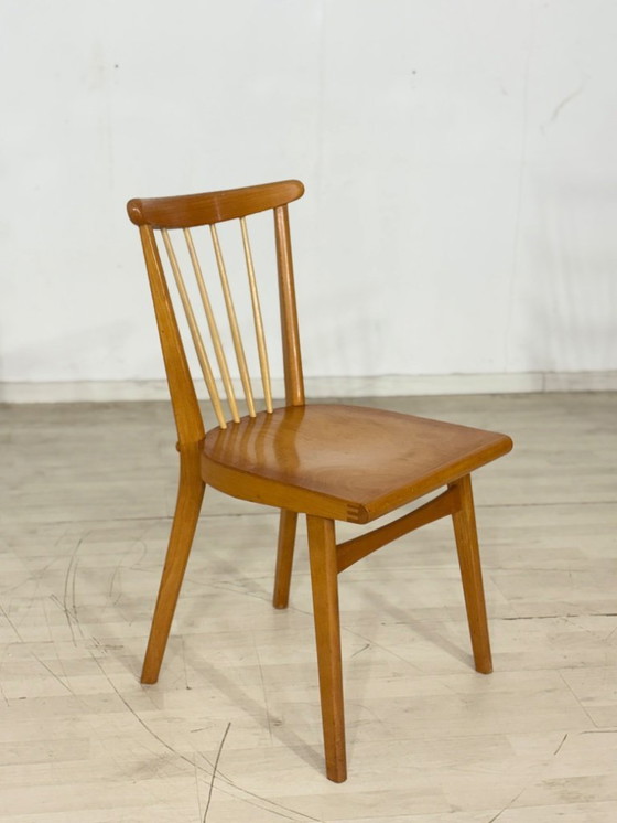 Image 1 of Lot de 4 chaises de salle à manger style années 50, chaises de cuisine, chaises en bois, chaises de salle à manger vintage