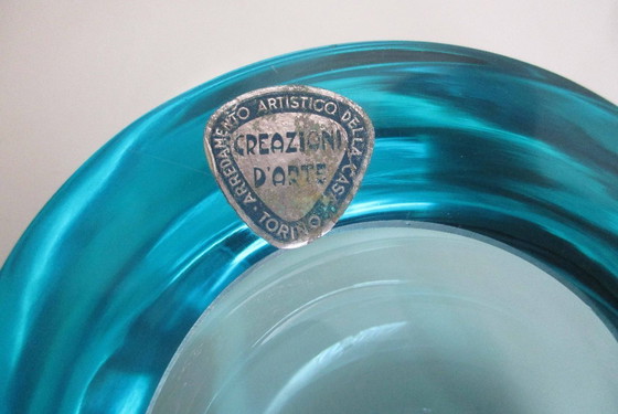 Image 1 of Creazioni d'arte, glazen asbak, toegeschreven aan Flavio Poli