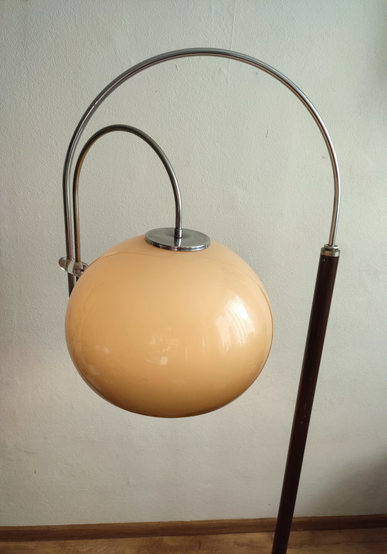 Image 1 of Lampadaire Artifort à double arche marron vintage