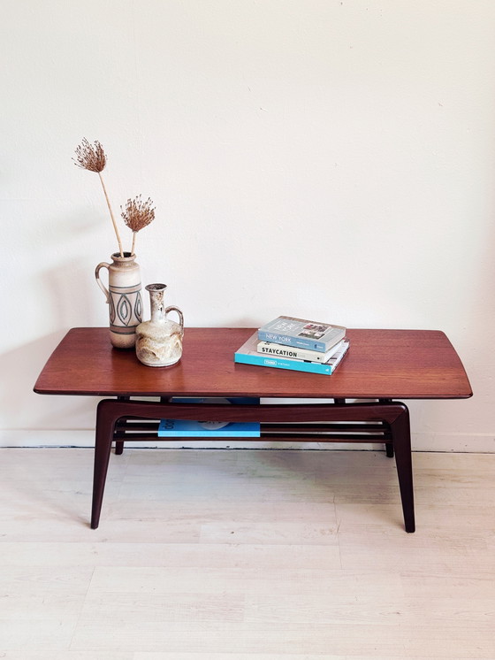 Image 1 of Table basse vintage Louis van Teeffelen, 1960, teck