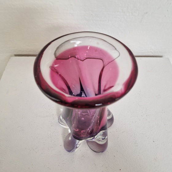 Image 1 of Pink/purple Murano vase